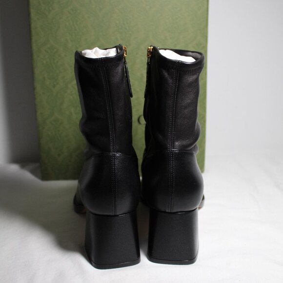 NWB Gucci Horsebit Quentin Stretch Chunk Heel Booties Boots Black 41 719… - Picture 5 of 8